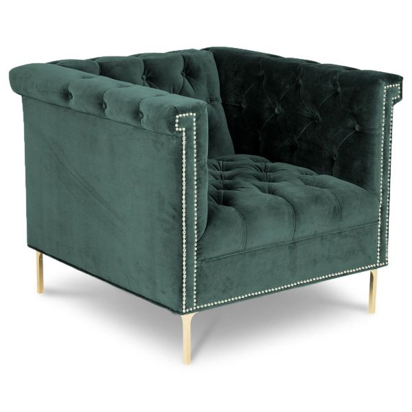 wholesale classic single seat sofa chair velvet fabric tufted upholstery accent for living room furniture