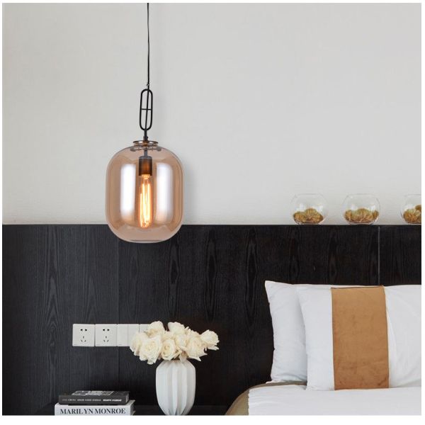 Glass industrial style bar chandelier living room bedroom study wax gourd Chandelier(WH-GP-91)