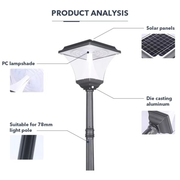 Easy-Install Solar LED Garden Lights Energy-Saving Outdoor Lighting with IP65 Waterproof for Home Garden