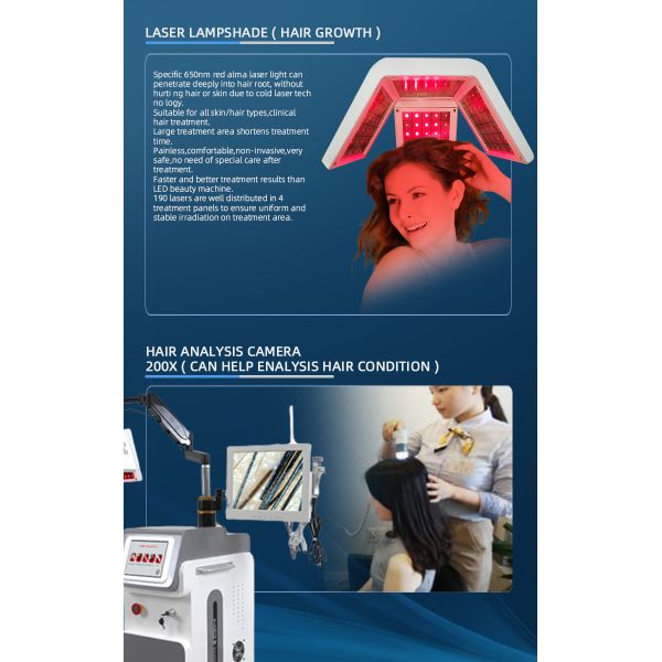 7 цветов PDT Машина светотерапии Переносное лечение выпадения волос для салона красоты