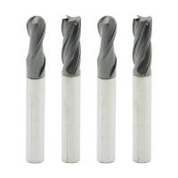 Solid Carbide Diamond Coating CNC 2 Flutes Ball Nose Cutting Tools for Graphite