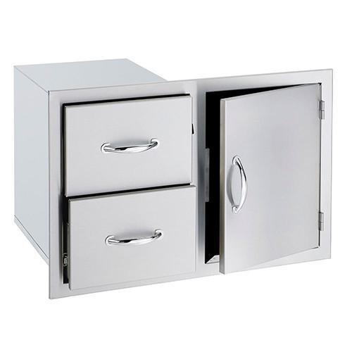 32.8 Outdoor Kitchen Door Drawer Combo Built In BBQ Grill Cabinet Set