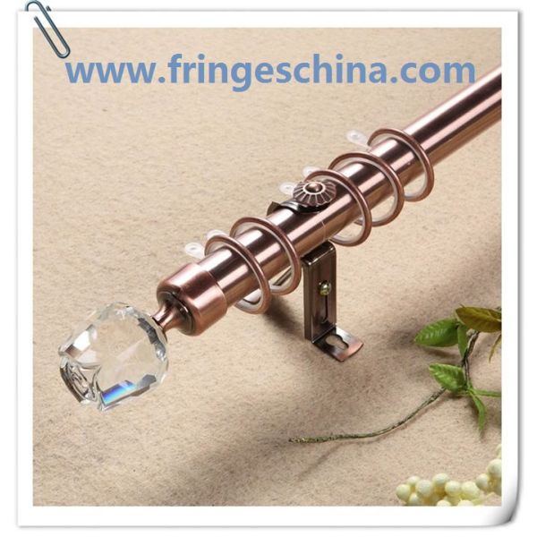 Hot selling delicate crystal glass finials for curtain rods pipes