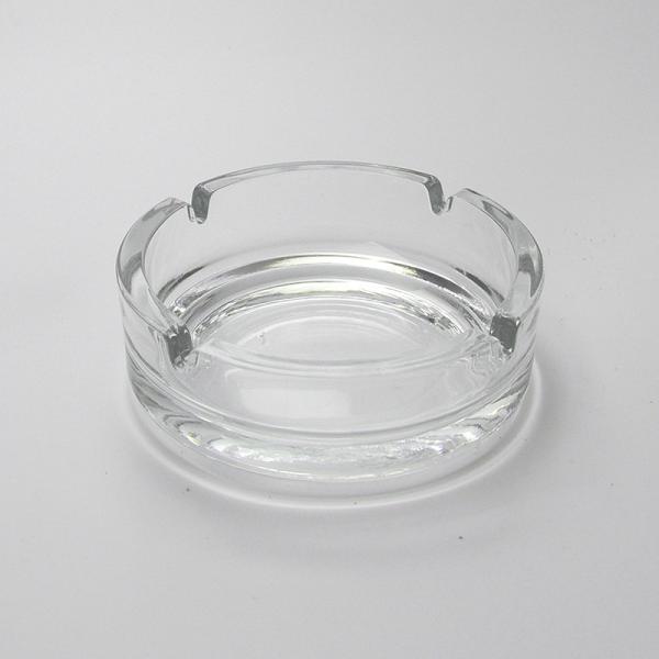 4.2 Inch Round Glass Ashtray Customization Color Spraying / Logo Printing