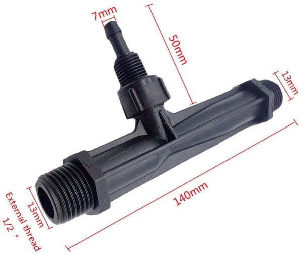 Linha da polegada de Kit With 1/2 do injetor do adubo de Venturi da agricultura da resistência química