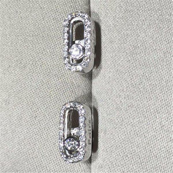 Luxury jewelry Mk With diamond stud earrings 18k white gold yellow gold rose gold diamond Stud earrings