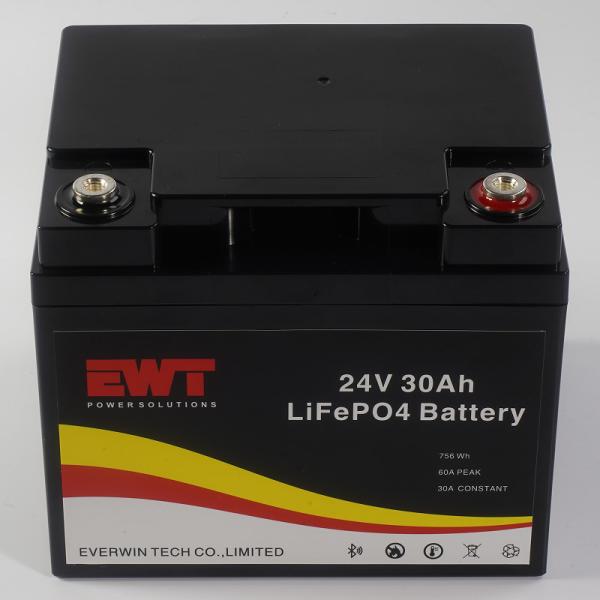 Bateria recarregável de lítio ferro fosfato 24V 30AH LiFepo4