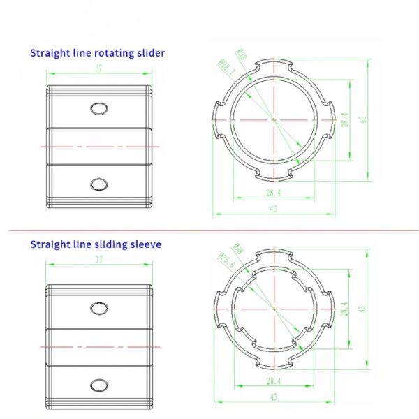 Движение рукава алюминиевой постной трубки сплава линейное сползая роторное