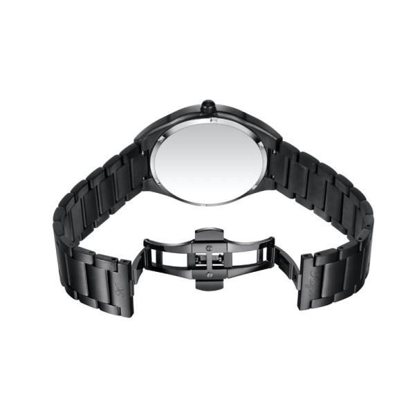 IP Black Plated 2025 Quartz Stainless Steel Watches With Japan Movement