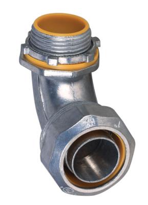 1 Inch Liquid Tight Angle Connector , Electrical Conduit Elbow Fittings Polished