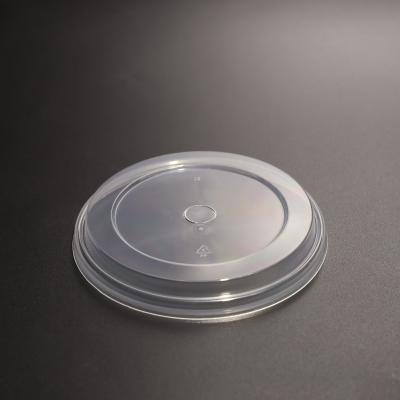 Plastic PP Round Disposable Cup  Lid Cover Leak Proof For Boba Tea Cups