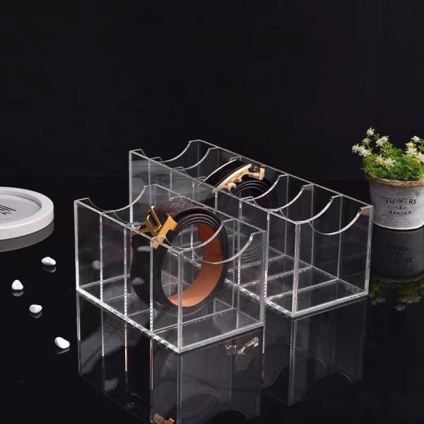 multi Divisions 12.5cm Acrylic Display Stands Holder Belt Display Stands For Storage Box