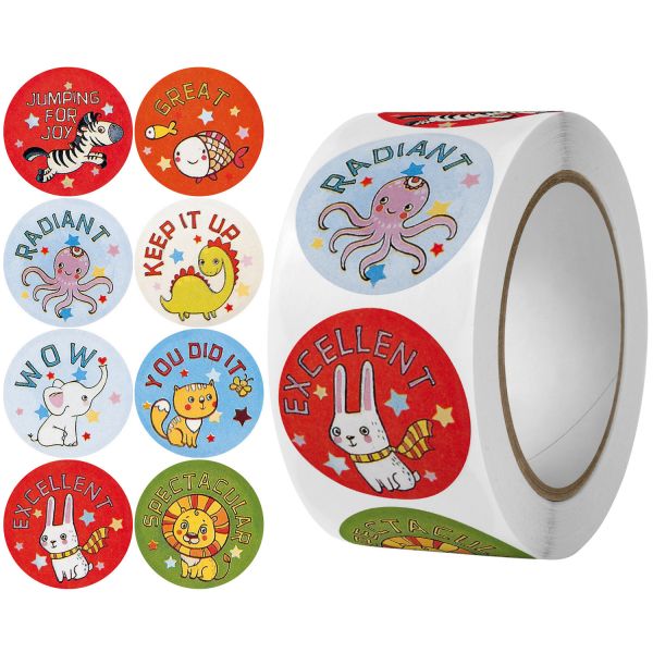 HOME Cute Rainbow Sticker Thank You for Your Order Round Gift Decoration Stickers