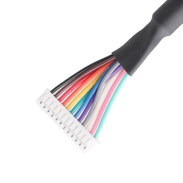 MX1.25-12P Lvds Cable Assembly HSGWP/N 1025-H-12P-N-HF UL20276 28AWG*12C OD 5.5mm