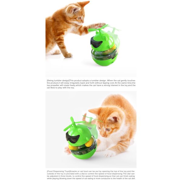 Cat Tumbler Interactive Pet Toys Laser Light USB Charging ODM 512g