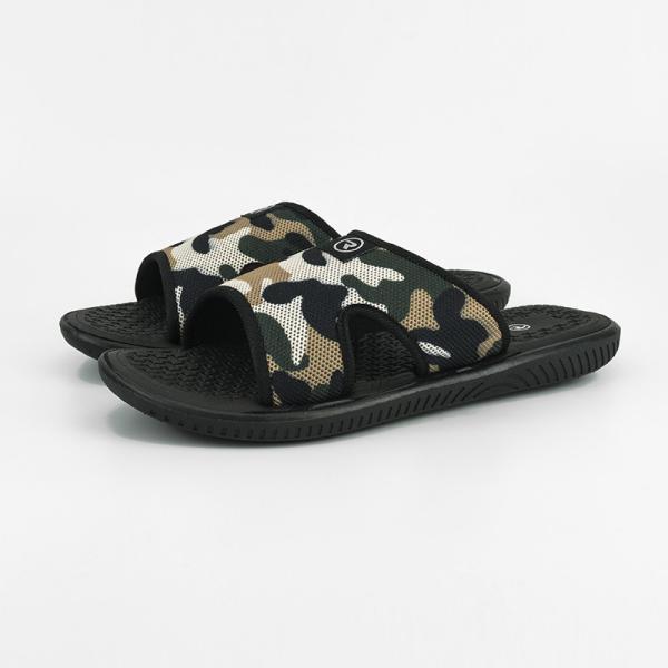Anti Slip Woven Fabric Eva Slide Sandal Black For Men
