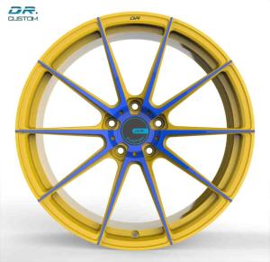 24 Inch Lightweight Forged Alloy Wheels Brushed Gold Super Light Rims