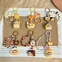 Labubu Porte-clés PVC Pop Mart Monster Doll Charm de sac Lanière de téléphone Sangle de téléphone portable