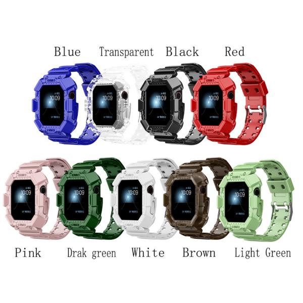 Correia de relógio integrada geada transparente para IWatch 7/6/5