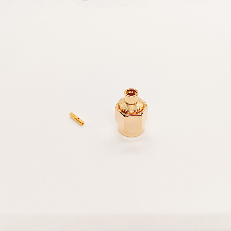 50 Ohm RF Coaxial Connector RPSMA-JB2 Reverse Polarity SMA Straight Plug Solder Connector For RG405 / 086 Semi-Rigid Cable