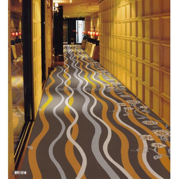 Machine-made Hotel Corridor Carpet in Jacquard Style for Your Requirements