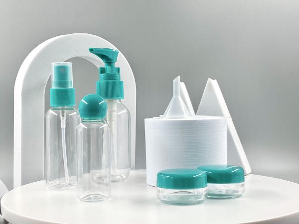 30ml 50ml 80ml PET Plastic Bottle with Pump Sprayer or Screw Cap and 10ml Cream Jar