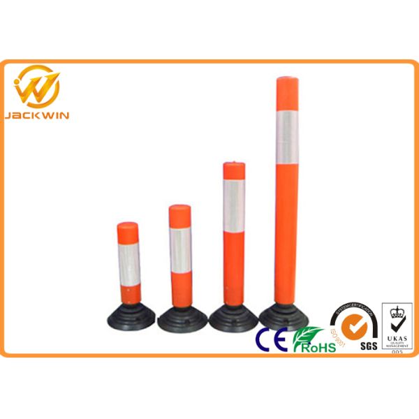 Reflective Flexible Traffic Bollards for Road Safety / Hotel Parking Lot / Station
