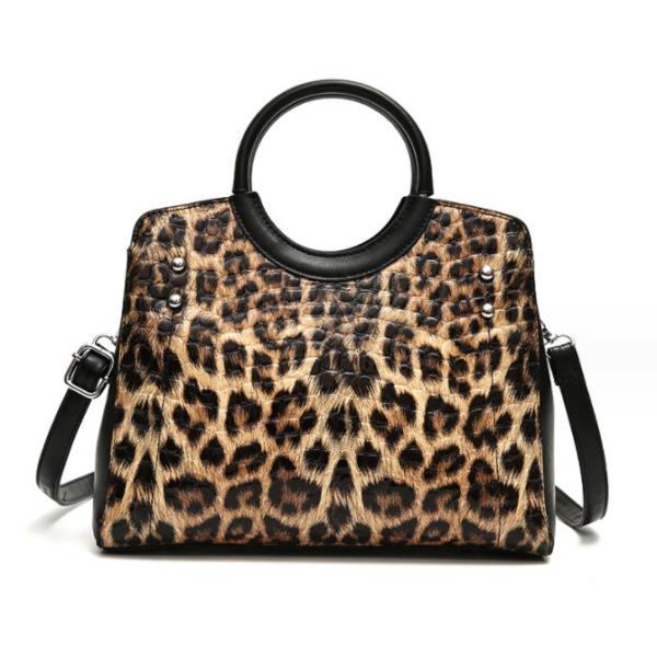 Large Capacity Women Shoulder Handbag Leopard Printed Fashionable Shoulder Bag