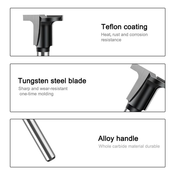 Carbon Crystal Plate Arc Bending Integrated Forming Tool for Trimming Machines Router Bit T-shaped Bending Bit Wood Decoration