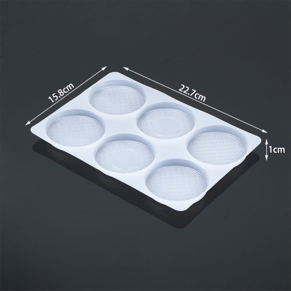 Custom 6 hole PP Mochi chocolate tray Pastry Storage Container  Insert Trays Clear Plastic Dessert Box