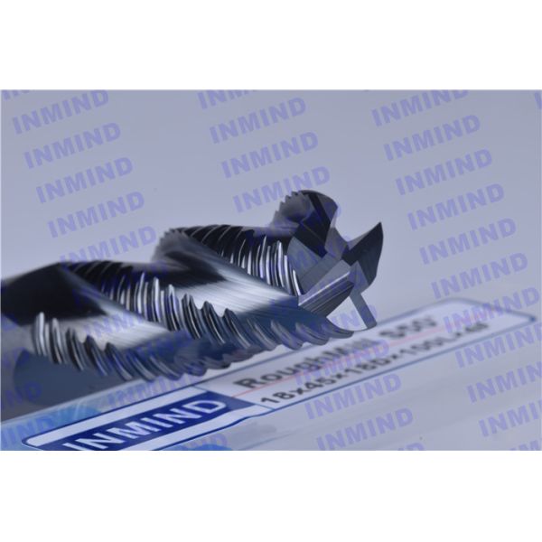 Highly Polished Solid Carbide Roughing End Mills For Steel / Cast Iron / Stainless Steel