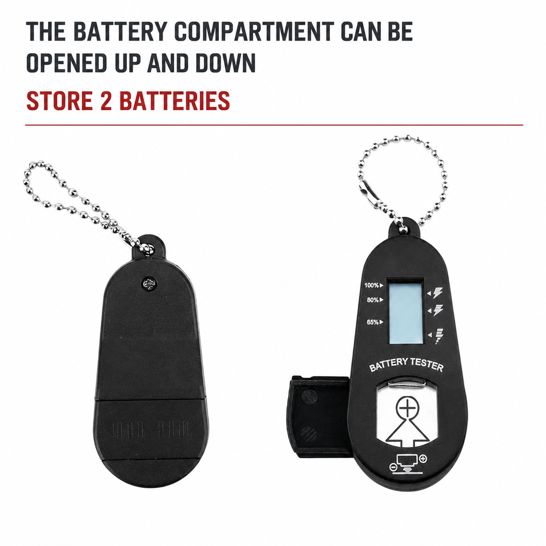 IMHOO LCD Display Hearing Aid Battery Tester with 1.5V to 3V Range and Portable Design