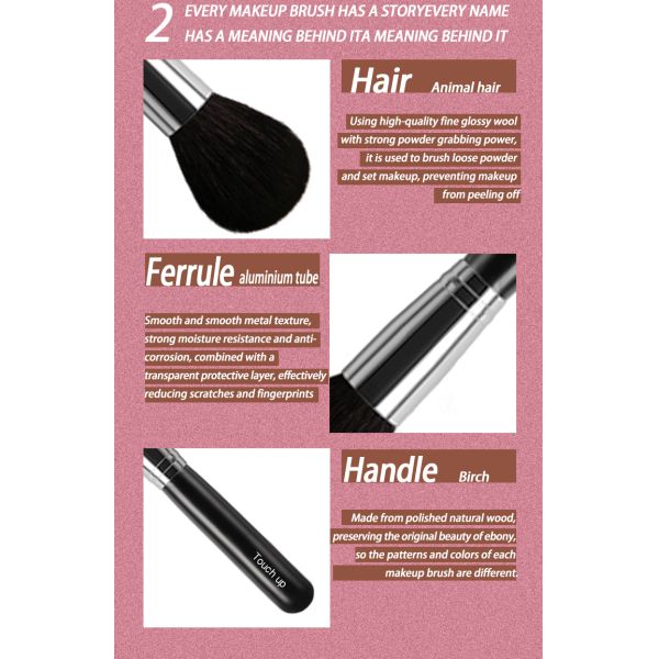 151A43224 24PCS Professional OEM ODM Makeup Brush Set With Makeup Bag Animal Hair Customize Factory