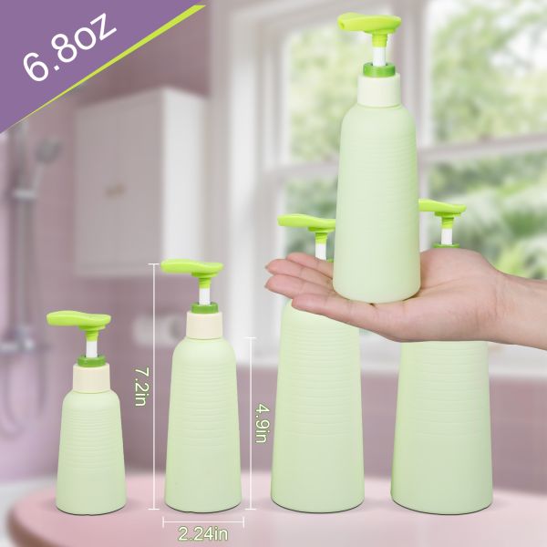 Umetass Green Travel Shampoo and Conditioner Bottle With Pump Cosmetic Packaging