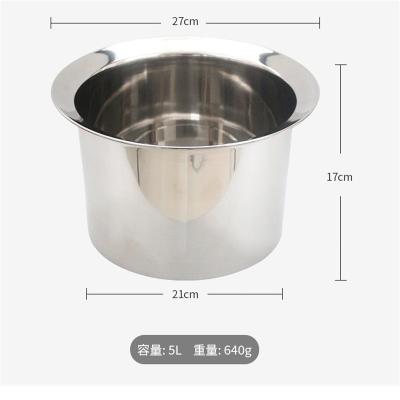 Durable Stainless Steel 5L Drink Or Feed Calf Milk Bucket
