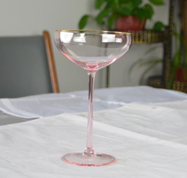 Pink Crystal Cocktail Glasses