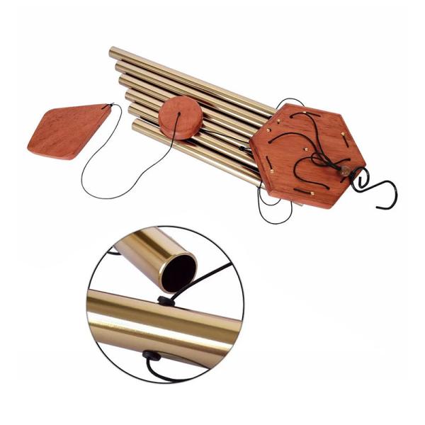 SGS Certificate 31.5cm Length Aluminum Wind Chime Tubes 6 Rod