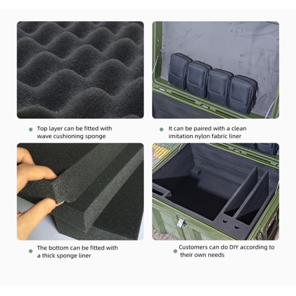 LLDPE Foldable Military Camping Gear Box Rotomolded Waterproof