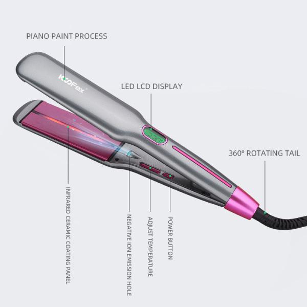 220V ferro liso infravermelho iônico portátil, Straightener de aquecimento rápido do cabelo de Multiscene