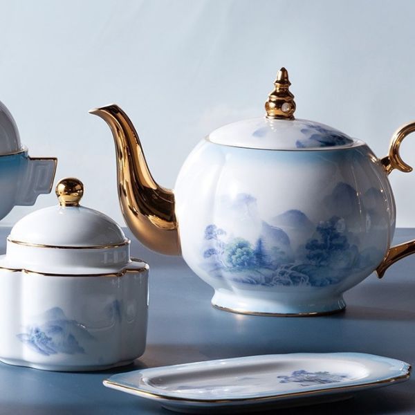 Экологически чистый фарфоровый обеденный набор устойчивых керамических тарелок