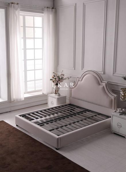Modern Foshan Bedroom Furniture Wooden King Size Bed