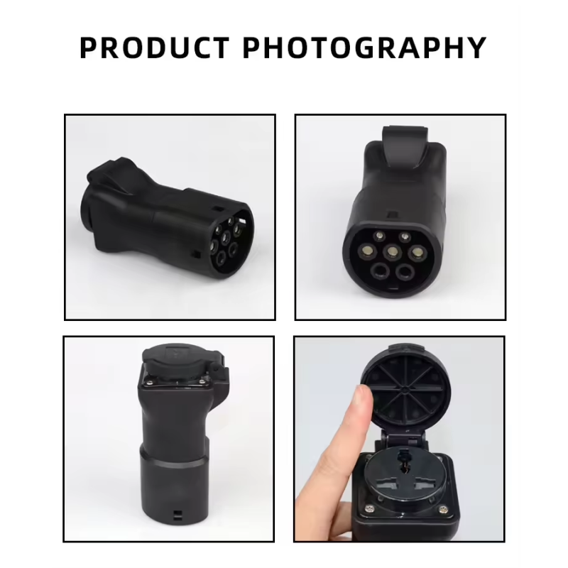 3.5KW Max Rated power White Customizable Car EV Discharger V2L Head Plug Type2 Outlet MG car Switch Type 2 EV Connectors