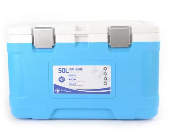 50L Capacity Large Rigid Plastic Insce Cooler Box for Outdoor Camping and Food Storage