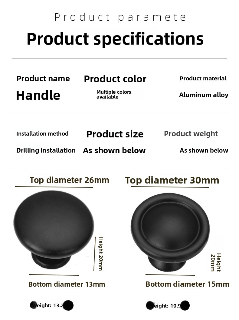 Aluminum Alloy CNC Machined Eco-Friendly Antirust Kitchen Cabinet Pulls Wardrobe Handles Drawer Knobs for Dresser & Closet Use