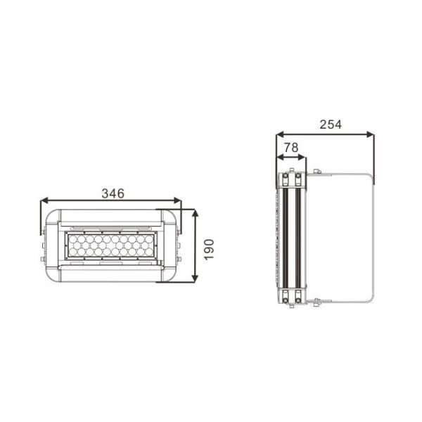 50 Watt  Outdoor LED Flood Lights 5000K 160lm/W Outdoor Floodlights For Football
