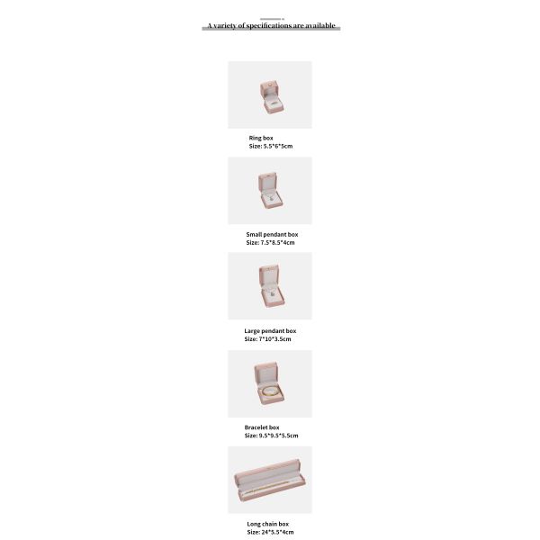 Custom Logo Jewelry Box Rose Gold Leather Crown Design for Rings Earrings and Necklaces