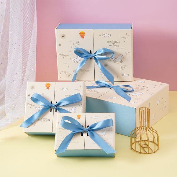 Printed Double-Opening Gift Box, Gift Box Packaging Custom Gift Packaging Box For Holiday Party