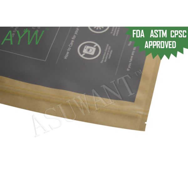 Домашняя Ресеалабле молния бумаги Крафт кладет доказательство в мешки запаха для бамбукового дезодоратора ботинка угля