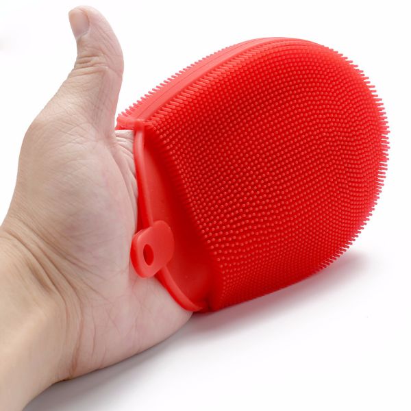 Double Side Silicone Sponge Dish Washing Brush for Stain-resistant Kitchen Cleaning