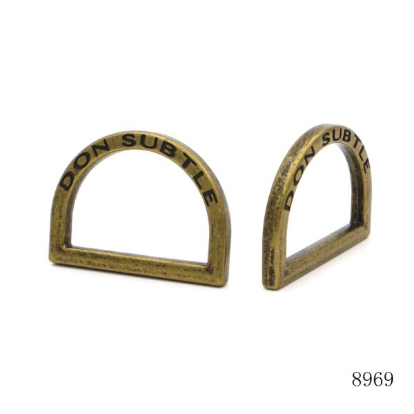 Custom Antique Brass D Ring Corrosion Resistant Metal Strap Buckle Anti Fade